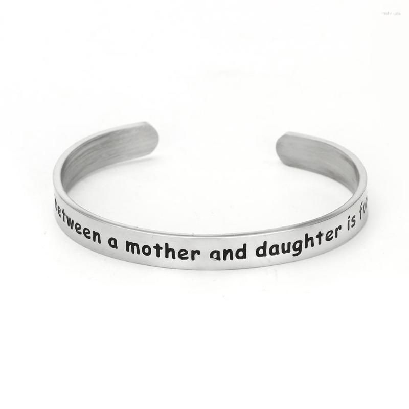 Bangle 12PC Engraved The Love Between A Mother & Daughter Is Forever Open Cuff Stainless Steel Jewelry Gift For Mom Mother's Day
Bangle 12PC Engraved The Love Between A Mother & Daughter Is Forever Open Cuff Stainless Steel Jewelry Gift For Mom Mother's Day