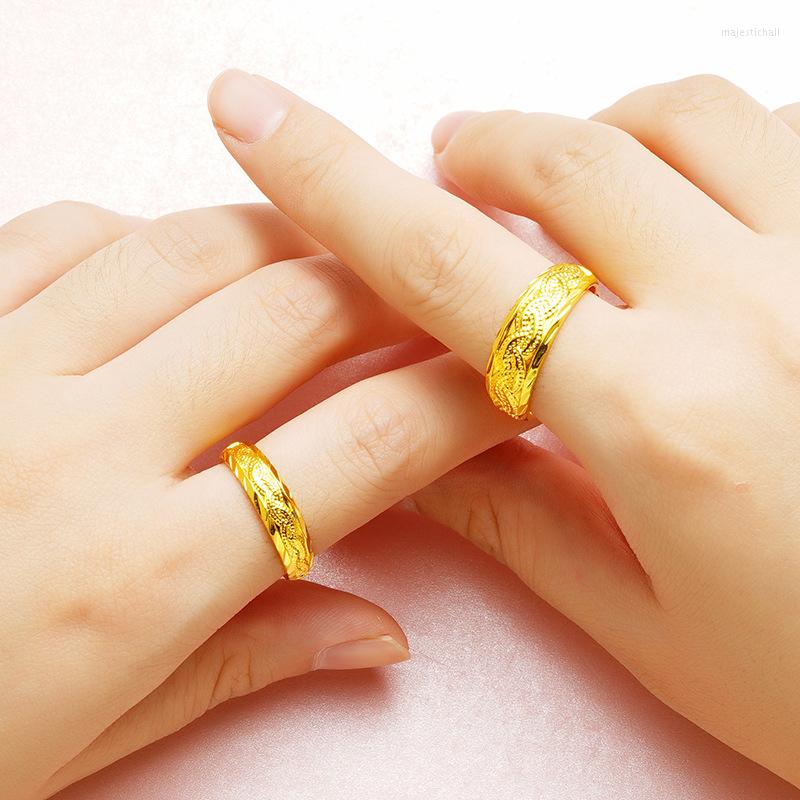 Wedding Rings Minimalist Golden Fashion Geometric Round Couple For Women Men Thick 24k Gold Color Female Jewelry
Wedding Rings Minimalist Golden Fashion Geometric Round Couple For Women Men Thick 24k Gold Color Female Jewelry
