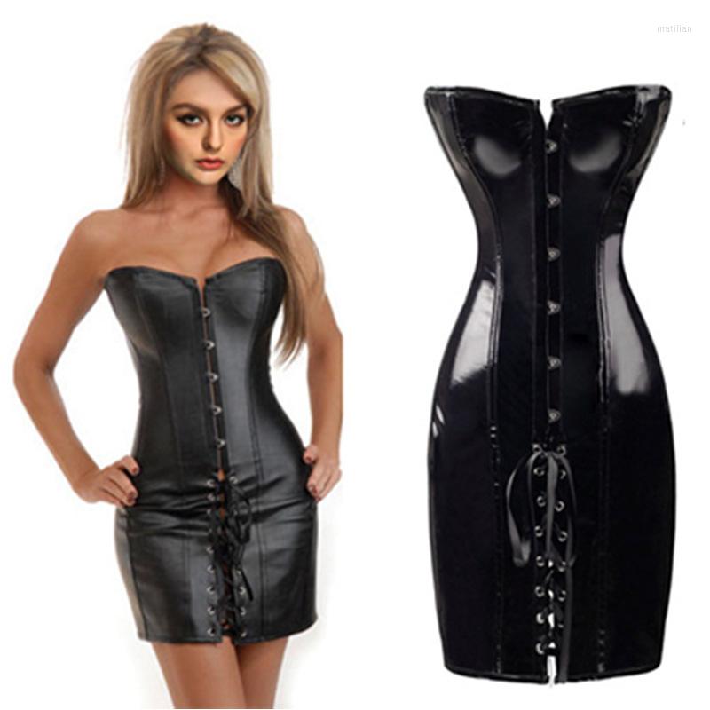 Casual Dresses PVC Corset Sexy Corpete Chest Binder Leather Corsets And Bustier Corpetes, Black
Casual Dresses PVC Corset Sexy Corpete Chest Binder Leather Corsets And Bustier Corpetes, Black