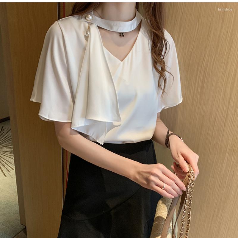 Women' T Shirts Thin Shirt Women Clothing 2022 Fashion Summer Chic Streamer Chiffon Elegant Butterfly Sleeve V-neck OL Tops Workwear, Beige
Women' T Shirts Thin Shirt Women Clothing 2022 Fashion Summer Chic Streamer Chiffon Elegant Butterfly Sleeve V-neck OL Tops Workwear, Beige