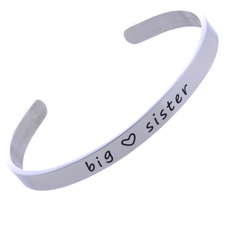 Bangle 12PC Stainless Steel Big Sister Cute Love Heart Family Friend Open Birthday Gift BFF Jewelry Fashion
Bangle 12PC Stainless Steel Big Sister Cute Love Heart Family Friend Open Birthday Gift BFF Jewelry Fashion