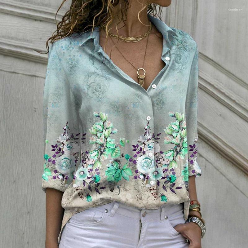 Women's Blouses Fashion Casual Ladies Shirts Summer Printed Long Sleeves Single Breasted Shirt Womens Tops
Women's Blouses Fashion Casual Ladies Shirts Summer Printed Long Sleeves Single Breasted Shirt Womens Tops