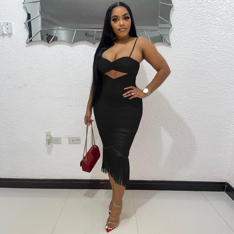 Casual Dresses 2022 Summer Formal Solid Vintage Shinny Sexy Club Birthday Dress Pleated Chic Ladies Slim, Black 
Casual Dresses 2022 Summer Formal Solid Vintage Shinny Sexy Club Birthday Dress Pleated Chic Ladies Slim, Black