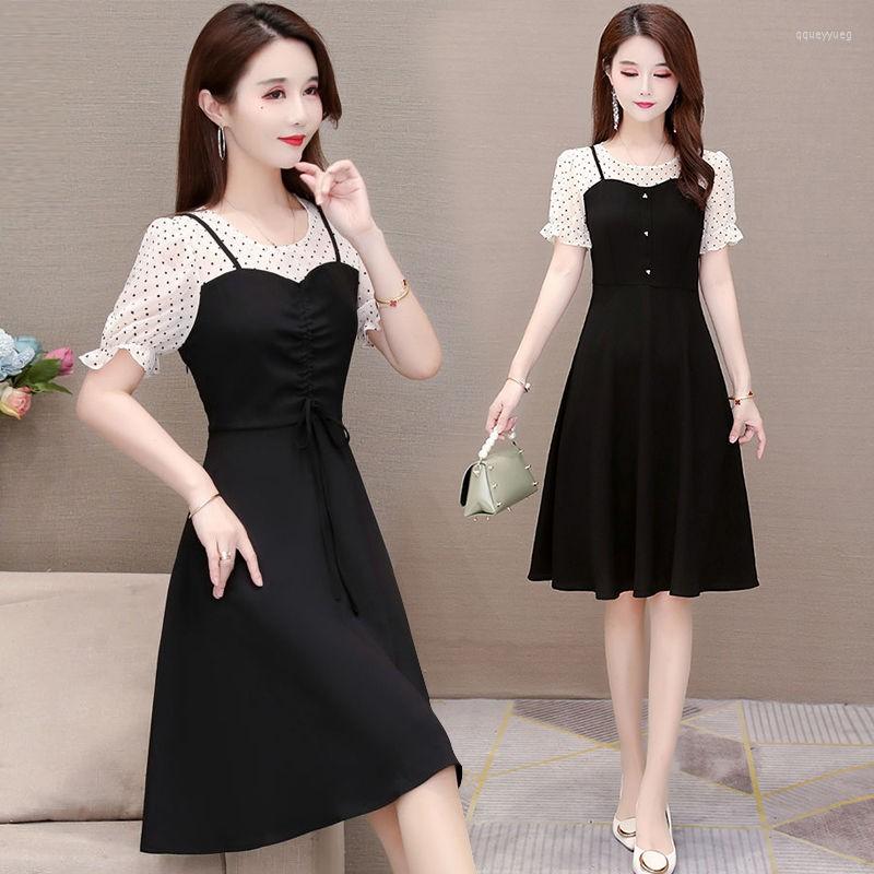 Party Dresses Summer Fake Two Pieces Patchwork Dot Short Sleeve O-Neck A-Line Simple Black Plus Size Women Holiday Cocktail, Black b
Party Dresses Summer Fake Two Pieces Patchwork Dot Short Sleeve O-Neck A-Line Simple Black Plus Size Women Holiday Cocktail, Black b