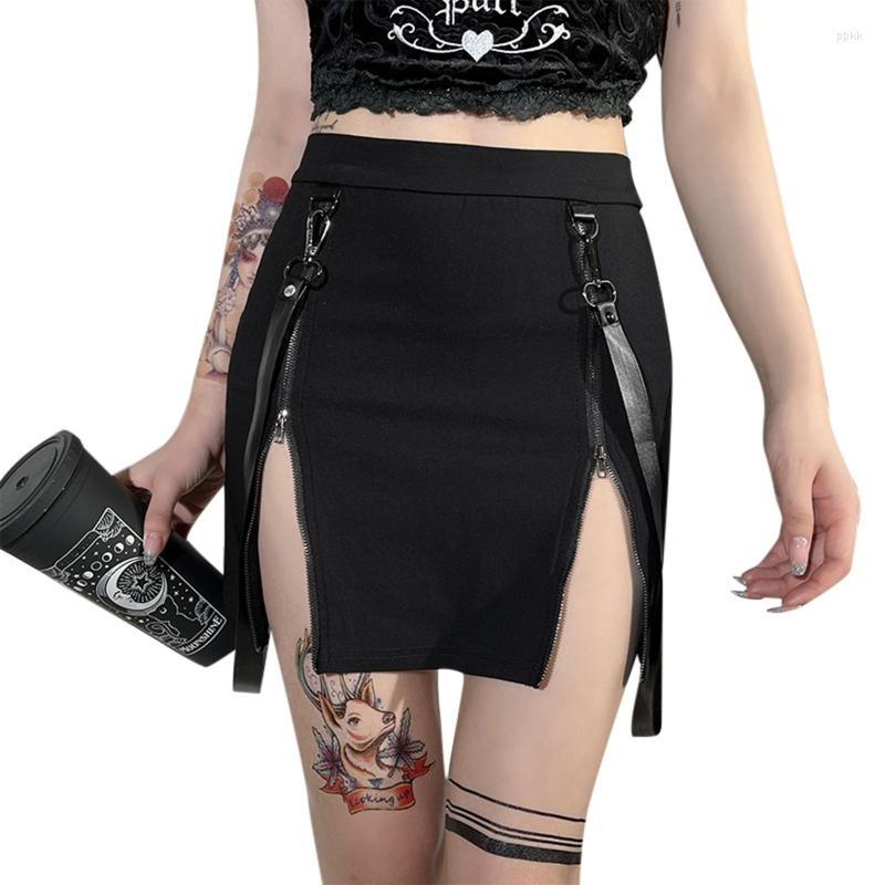 Skirts Sexy Gothic Mini Black Punk Style High Waist Women Skirt With Zipper Slit Patchwork Fashion Partywear, Picture shown
Skirts Sexy Gothic Mini Black Punk Style High Waist Women Skirt With Zipper Slit Patchwork Fashion Partywear, Picture shown