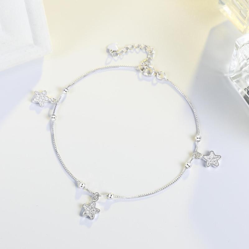 Anklets MIQIAO 925 Silver Foot Jewelry Female Simple Temperament Niche Design Fresh Student Korean Version Of The Little Star Anklet
Anklets MIQIAO 925 Silver Foot Jewelry Female Simple Temperament Niche Design Fresh Student Korean Version Of The Little Star Anklet
