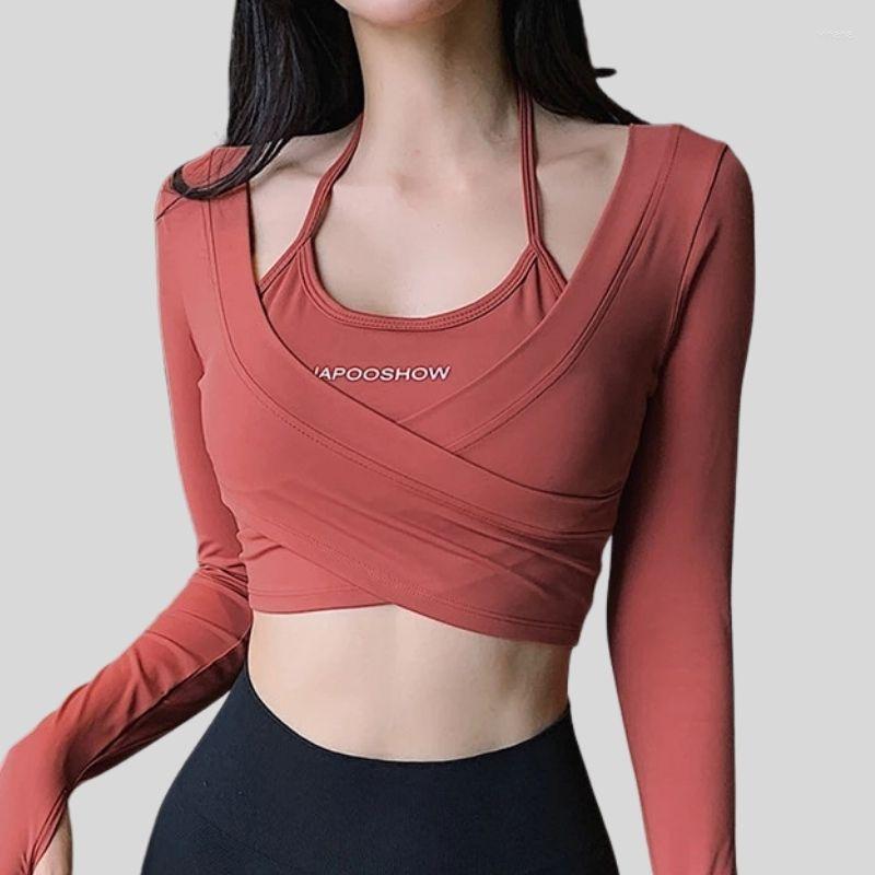 Active Shirts CHRLEISURE Women Sports Crop Tops 2 In 1 Print Yoga Shirt Long Sleeve Gym Workout Tee With Pad Sexy Fitness Running Blouse, Black
Active Shirts CHRLEISURE Women Sports Crop Tops 2 In 1 Print Yoga Shirt Long Sleeve Gym Workout Tee With Pad Sexy Fitness Running Blouse, Black