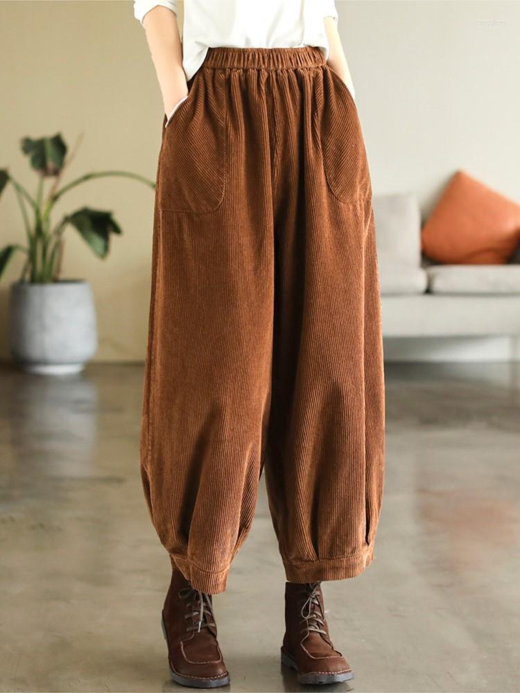 Women's Pants Women Corduroy Autumn Winter Casual Loose 2022 Ladies Retro Elastic Waist Simple Pockets Solid Color Harem Trousers, Figure 3
Women's Pants Women Corduroy Autumn Winter Casual Loose 2022 Ladies Retro Elastic Waist Simple Pockets Solid Color Harem Trousers, Figure 3