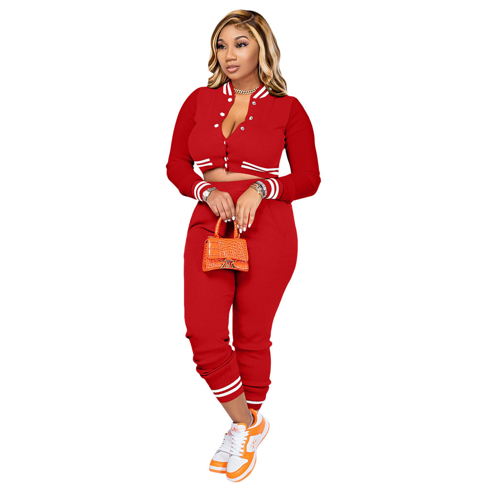 Wholesale Sweatsuits Women Fall Winter Tracksuits Baseball Uniform Outfits Two 2 Piece Set Long Sleeve Sportswear Casual Jogging suits Autumn Clothes 