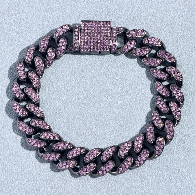 Link Bracelets 13MM Trendy Pink Rhinestone Cuban Chain For Women Men Bling Iced Out Crystal Bracelet Hip Hop Jewelry Party Gift
Link Bracelets 13MM Trendy Pink Rhinestone Cuban Chain For Women Men Bling Iced Out Crystal Bracelet Hip Hop Jewelry Party Gift