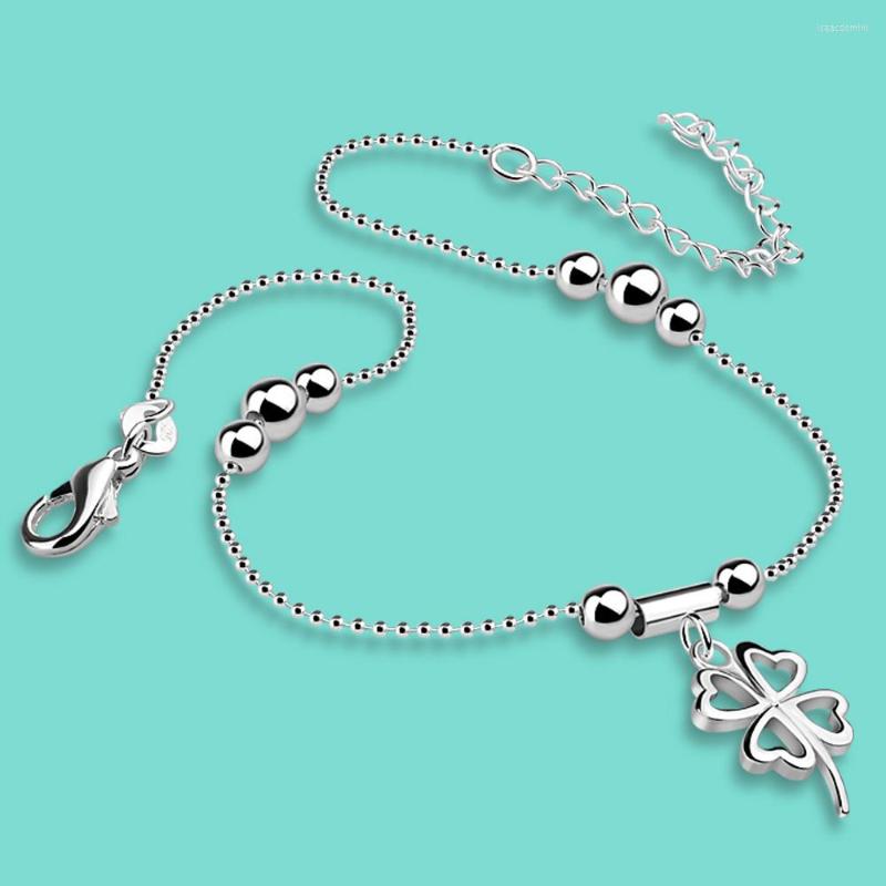 Anklets Summer Fashion Jewelry 925 Sterling Silver Anklet Clover Pendant Ankle Bracelet Solid Chain Birthday Gift Joalheria
Anklets Summer Fashion Jewelry 925 Sterling Silver Anklet Clover Pendant Ankle Bracelet Solid Chain Birthday Gift Joalheria