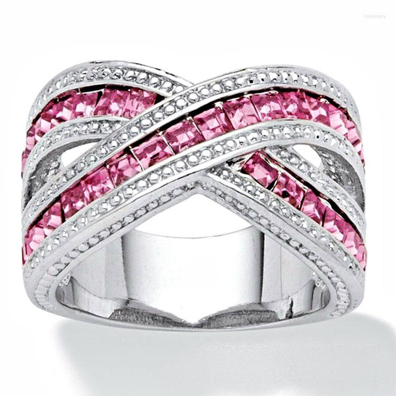 Wedding Rings Luxury Jewelry Color Crystal Engagement For Women Glamour Silver Ring Bague Anillos Mujer
Wedding Rings Luxury Jewelry Color Crystal Engagement For Women Glamour Silver Ring Bague Anillos Mujer