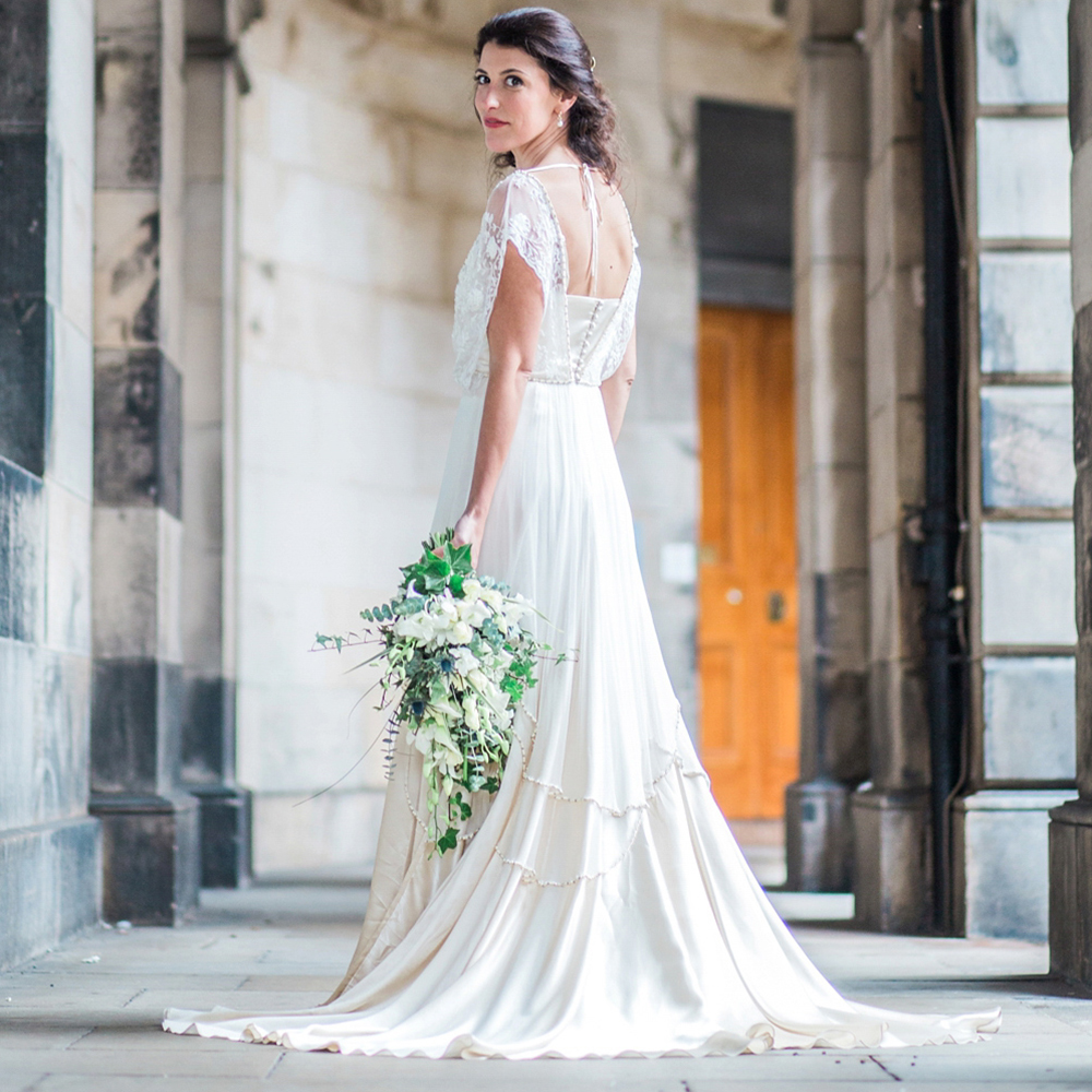 2023 Hippie Style A Line Wedding Dresses Beaded Lace Appliqued Long Country Bridal Gowns Sweetheart Neck Cap Sleeve Designer Bride Formal Reception We