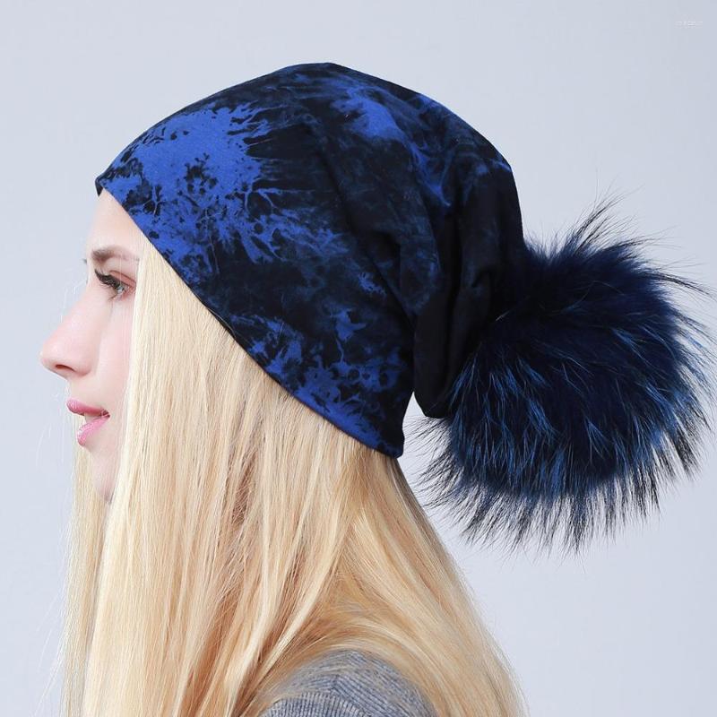Beanies Geebro Women Tie Dye Soft Elastic With Raccoon Real Fur Pompom Hat Female Fashion Casual Cotton Lady Skullies Caps
Beanies Geebro Women Tie Dye Soft Elastic With Raccoon Real Fur Pompom Hat Female Fashion Casual Cotton Lady Skullies Caps