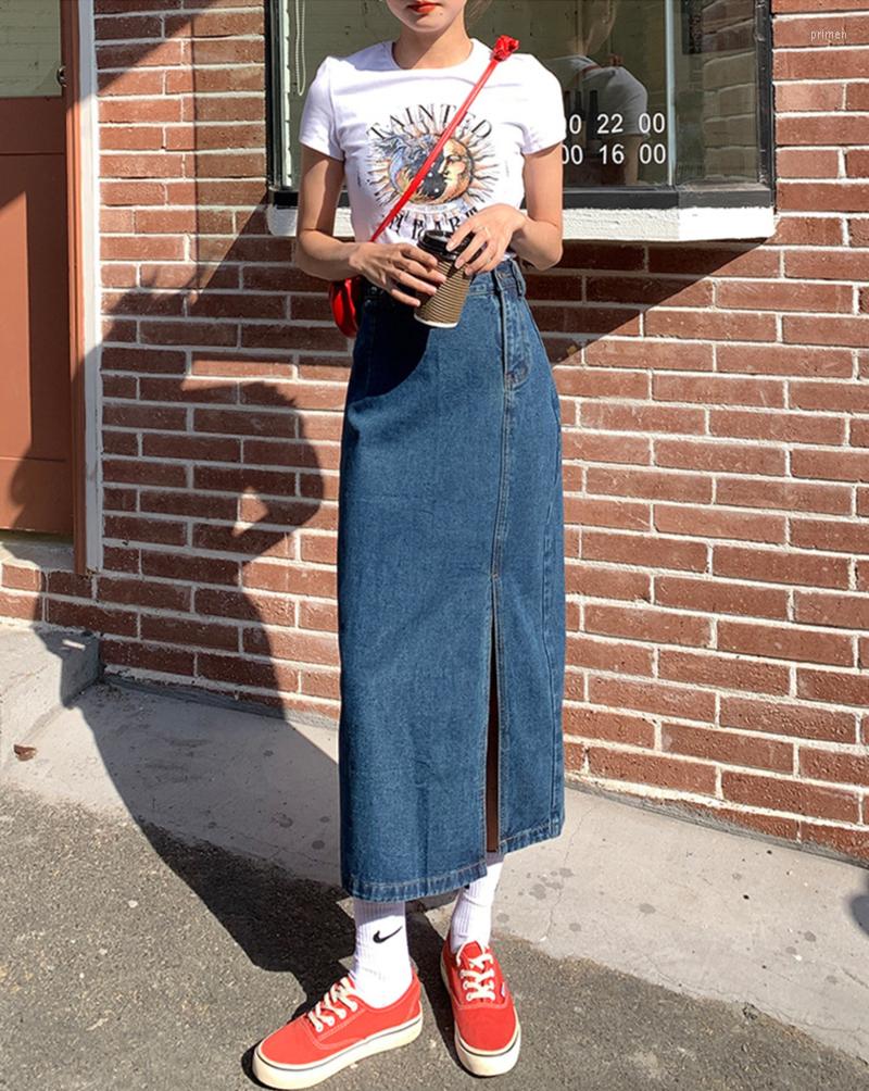 Skirts High Waist Split Denim Skirt Female 2022 Summer Style Fashion Is Thin Temperament Mid-length One Step Package Hip Long, Dark blue
Skirts High Waist Split Denim Skirt Female 2022 Summer Style Fashion Is Thin Temperament Mid-length One Step Package Hip Long, Dark blue