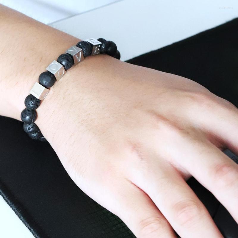 Charm Bracelets Valentine's Day Birthday Gifts 24 Letters Volcanic Stone Bracelet Fashion Personalized Customized Beaded Alphabet
Charm Bracelets Valentine's Day Birthday Gifts 24 Letters Volcanic Stone Bracelet Fashion Personalized Customized Beaded Alphabet