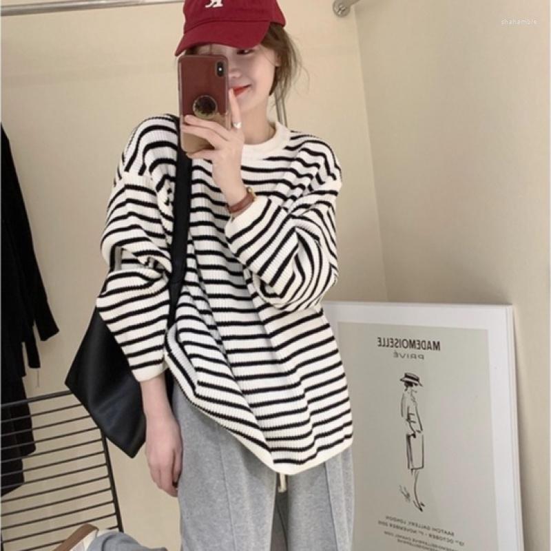 Women's Polos Striped Pullover Sweater Women's Korean Style Temperament Loose And Slim Long-sleeved Knitted Top Women, Apricot sticks
Women's Polos Striped Pullover Sweater Women's Korean Style Temperament Loose And Slim Long-sleeved Knitted Top Women, Apricot sticks