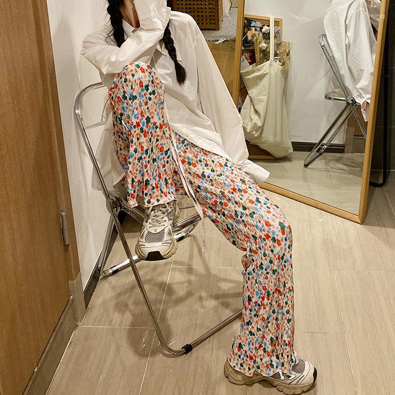 Women' Pants Women 2022 Spring Summer High Waist Female Floral Chic Retro All-match Lady Streetwear Fashion Wide Leg Trousers E61, Blue
Women' Pants Women 2022 Spring Summer High Waist Female Floral Chic Retro All-match Lady Streetwear Fashion Wide Leg Trousers E61, Blue