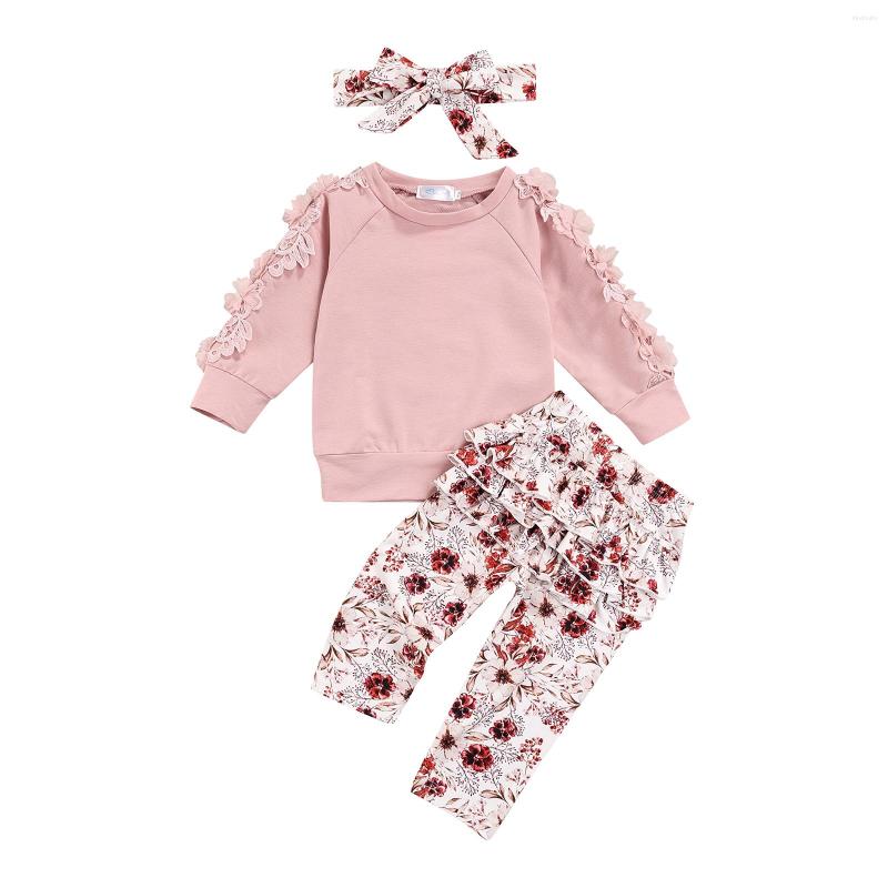 Clothing Sets Bmnmsl 3Pcs Little Girls Outfit Autumn Toddlers Solid Color Lace Long Sleeve Round Collar Tops Floral Printing Pants Headwear, Picture shown
Clothing Sets Bmnmsl 3Pcs Little Girls Outfit Autumn Toddlers Solid Color Lace Long Sleeve Round Collar Tops Floral Printing Pants Headwear, Picture shown