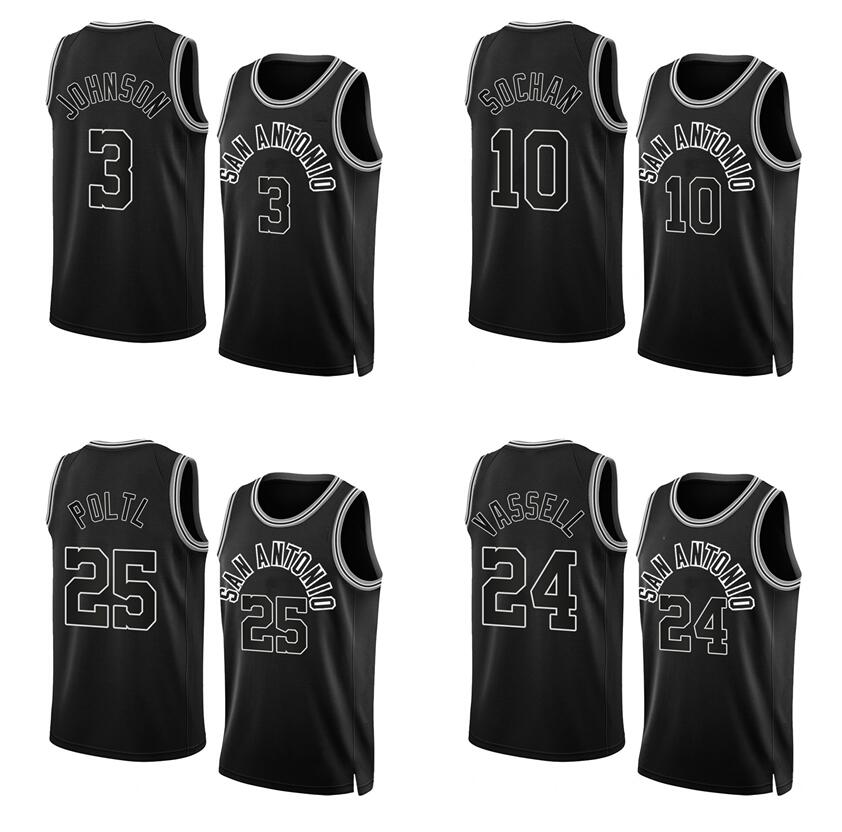 Basketball jerseys Keldon Johnson Jeremy Sochan Jakob Poltl 2022-23 season black green city versions Men Women Youth jersey, With logo
Basketball jerseys Keldon Johnson Jeremy Sochan Jakob Poltl 2022-23 season black green city versions Men Women Youth jersey, With logo