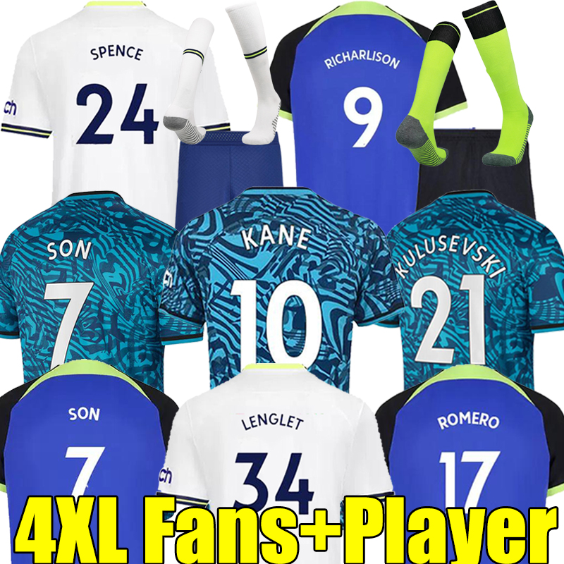 XXXL 4XL KANE SON 22/23 RICHARLISON Soccer Jerseys KULUSEVSKI HOJBJERG SPENCE PERISIC DIER 2022 2023 LUCAS ROMERO Football kit shirt Third tops Men kids set uniforms, 22-23 home
XXXL 4XL KANE SON 22/23 RICHARLISON Soccer Jerseys KULUSEVSKI HOJBJERG SPENCE PERISIC DIER 2022 2023 LUCAS ROMERO Football kit shirt Third tops Men kids set uniforms, 22-23 home