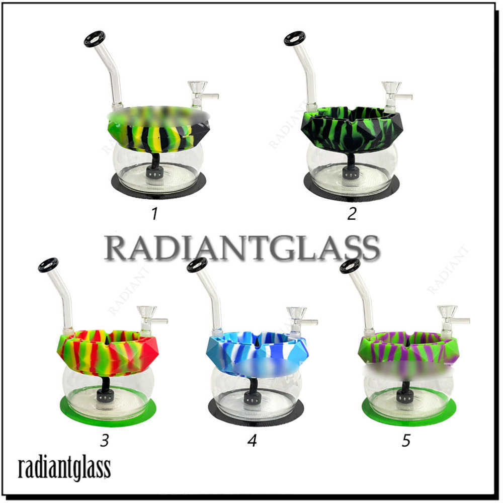 Hookahs Silicone Bongs with ashtray two-way use 7.48 inches showerhead percolator tube Joint Glass bong water pipes
Hookahs Silicone Bongs with ashtray two-way use 7.48 inches showerhead percolator tube Joint Glass bong water pipes