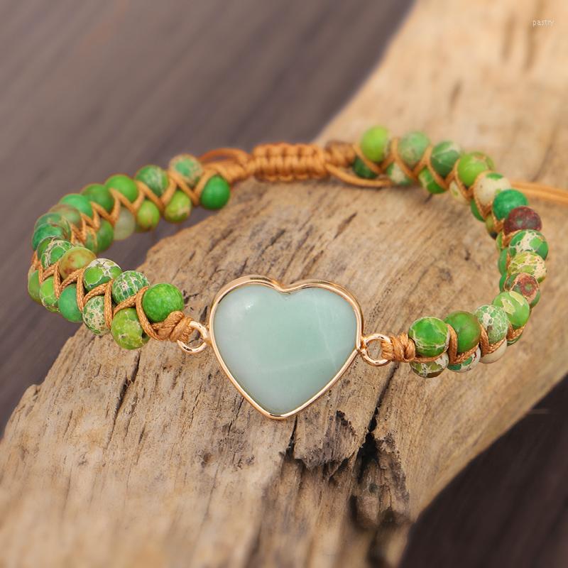 Charm Bracelets Amazonite Heart Shape Women Handmade String Braided Macrame Teengirls Wrap Bracelet Femme Jewelry
Charm Bracelets Amazonite Heart Shape Women Handmade String Braided Macrame Teengirls Wrap Bracelet Femme Jewelry