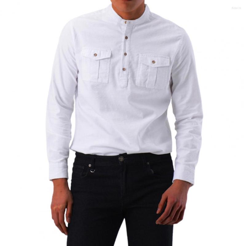 Men's T Shirts 2022 Cotton Long Sleeve Mens Spring Autumn Business Shirt Stand Collar Two Pockets Buttons Dress Pullover Top, Black
Men's T Shirts 2022 Cotton Long Sleeve Mens Spring Autumn Business Shirt Stand Collar Two Pockets Buttons Dress Pullover Top, Black