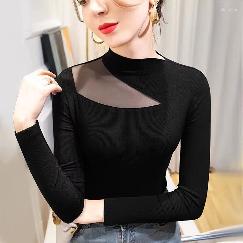 Women's T Shirts Spliced Openwork Off-the-shoulder Blouse 2022 Autumn And Winter Design Bottoming Shirt Fashion Retro Ladies', Black
Women's T Shirts Spliced Openwork Off-the-shoulder Blouse 2022 Autumn And Winter Design Bottoming Shirt Fashion Retro Ladies', Black