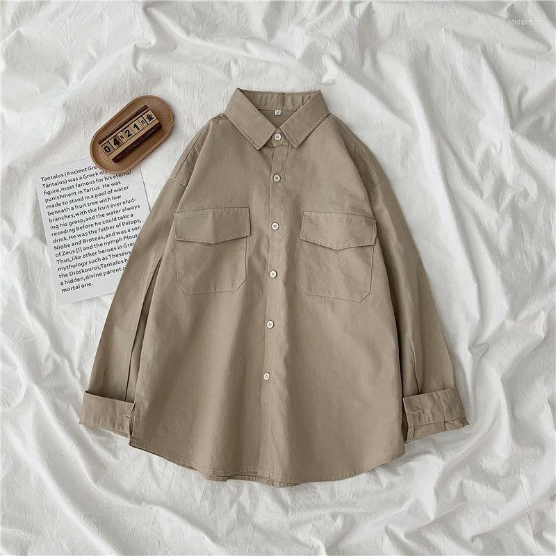Women's Blouses Autumn Women's Solid Color Long-sleeved Shirt Korean Version Loose Fashion Casual All-match Pocket, 70015 dark green
Women's Blouses Autumn Women's Solid Color Long-sleeved Shirt Korean Version Loose Fashion Casual All-match Pocket, 70015 dark green