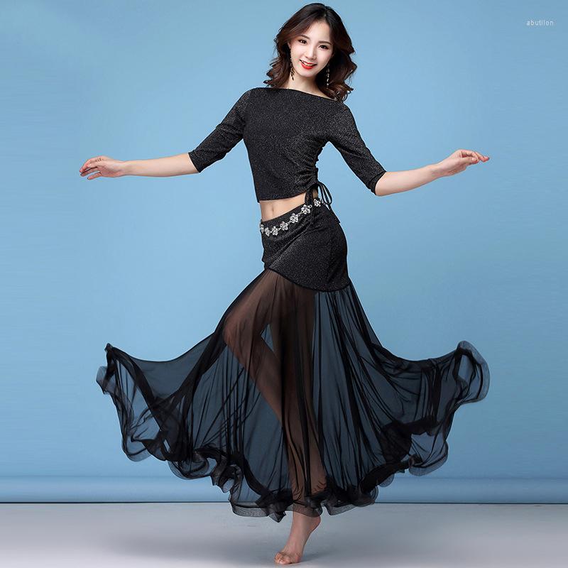 Stage Wear Sexy Women Belly Dance Set Mesh Stretchy Shinny Fabric Practice Clothes Long Skirt 2Color, Black
Stage Wear Sexy Women Belly Dance Set Mesh Stretchy Shinny Fabric Practice Clothes Long Skirt 2Color, Black