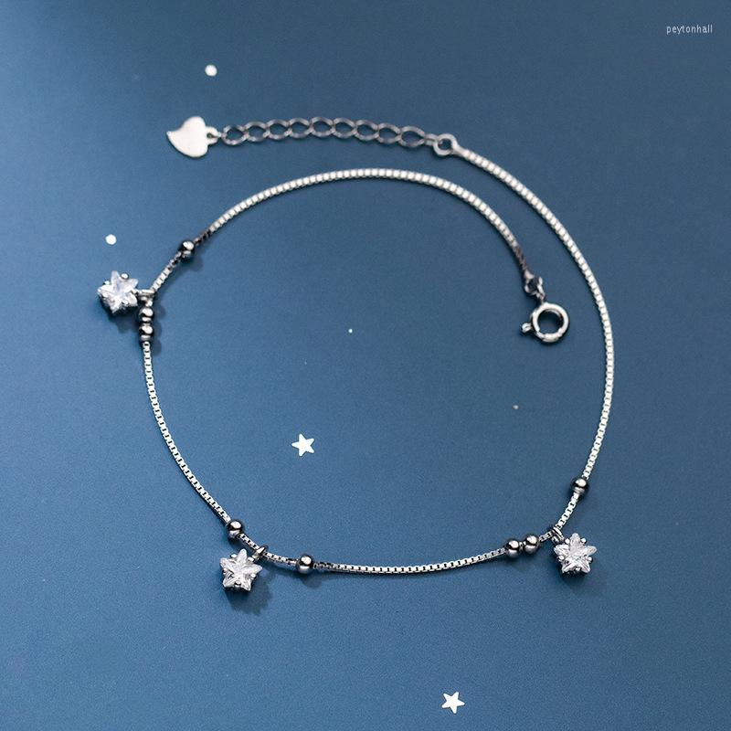 Anklets 925 Sterling Silver Star Zircon Anklet Foot Bracelets For Women Box Chain Summer 2022 Charm Ankelts Jewelry 21 CM Adjustable
Anklets 925 Sterling Silver Star Zircon Anklet Foot Bracelets For Women Box Chain Summer 2022 Charm Ankelts Jewelry 21 CM Adjustable