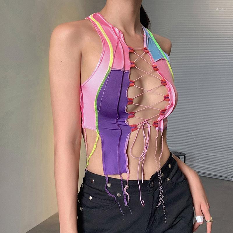 Camisoles & Tanks Sexy Mousse 2022 Summer Vest For Women' Contrast Color Straps Hollow Short Slim Women Pink Purple
Camisoles & Tanks Sexy Mousse 2022 Summer Vest For Women' Contrast Color Straps Hollow Short Slim Women Pink Purple