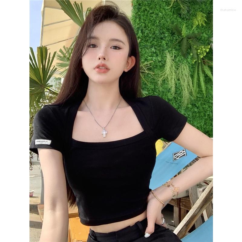 Women's Polos Design Short Women's T-Shirt Sleeve Slim Chic Sweet And Spicy Top, White
Women's Polos Design Short Women's T-Shirt Sleeve Slim Chic Sweet And Spicy Top, White