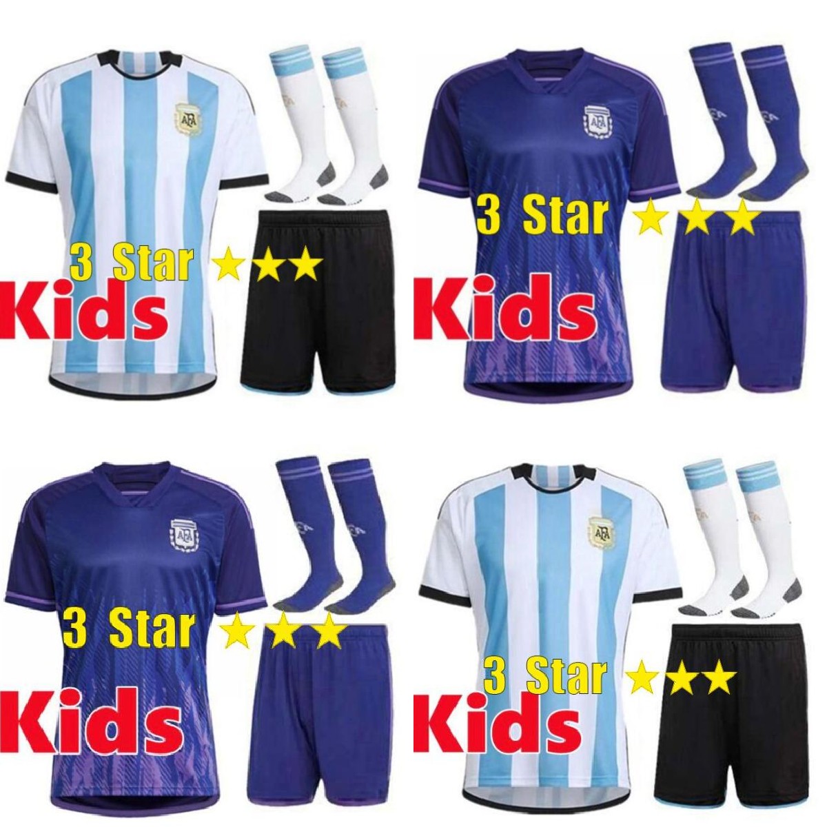 22 23 Argentina soccer Jerseys J.ALVAREZ MESSIS DYBALA DI MARIA KUN MARTINEZ MARADONA football shirt fans Kids sock kit sets uniform, White
22 23 Argentina soccer Jerseys J.ALVAREZ MESSIS DYBALA DI MARIA KUN MARTINEZ MARADONA football shirt fans Kids sock kit sets uniform, White