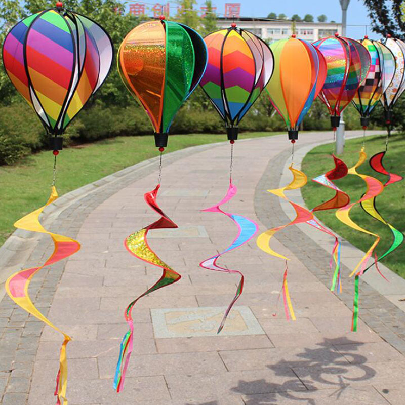 Hot Air Balloon Windsock Decorative Outside Yard Garden Party Event DIY Color Wind Spinners Decoration
