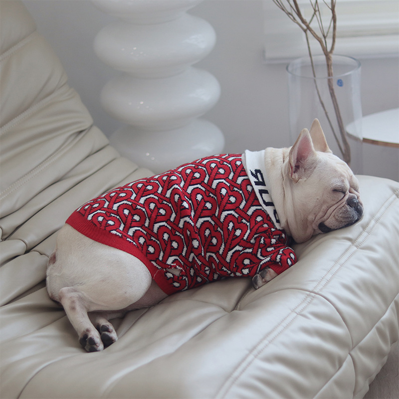 Winter Apparel Small Dog Pullover Sweater Cold Weather Cable Knitwear Classic Turtleneck Thick Warm Clothes for Chihuahua Bulldog Dachshund Pug Yorkie