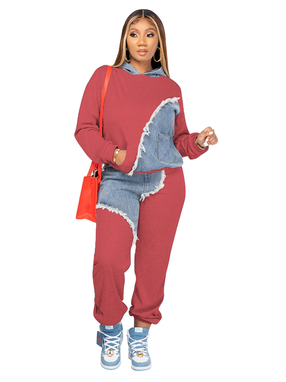 Fall Winter Jogger Suits Women Tracksuits Pullover Hooded Hoodie Sweatpants Two Piece Sets Matching Sweatsuits Casual Outfits Outdoor Sportswear 8782