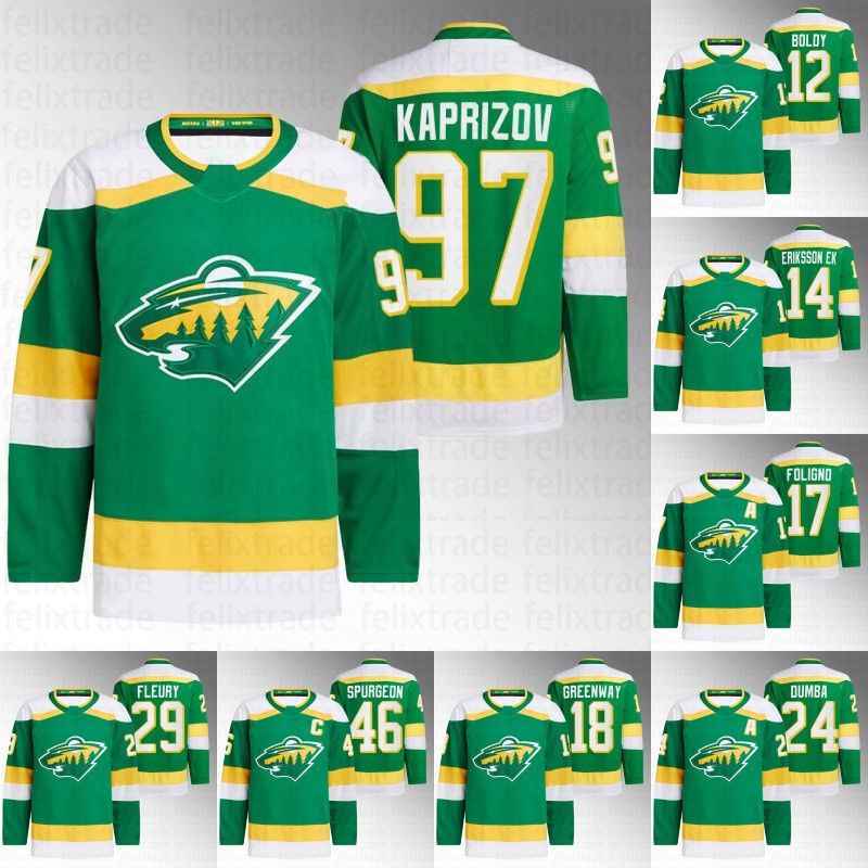 #97 Kirill Kaprizov 2022-23 Reverse Retro Jersey 29 Marc-Andre Fleury 90 Ryan O'Reilly Joel Eriksson Ek Mats Zuccarello Alex Goligoski Matt Boldy Matthew Boldy, 2 calen addison
#97 Kirill Kaprizov 2022-23 Reverse Retro Jersey 29 Marc-Andre Fleury 90 Ryan O'Reilly Joel Eriksson Ek Mats Zuccarello Alex Goligoski Matt Boldy Matthew Boldy, 2 calen addison