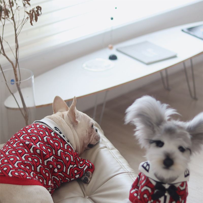 Winter Apparel Small Dog Pullover Sweater Cold Weather Cable Knitwear Classic Turtleneck Thick Warm Clothes for Chihuahua Bulldog Dachshund Pug Yorkie