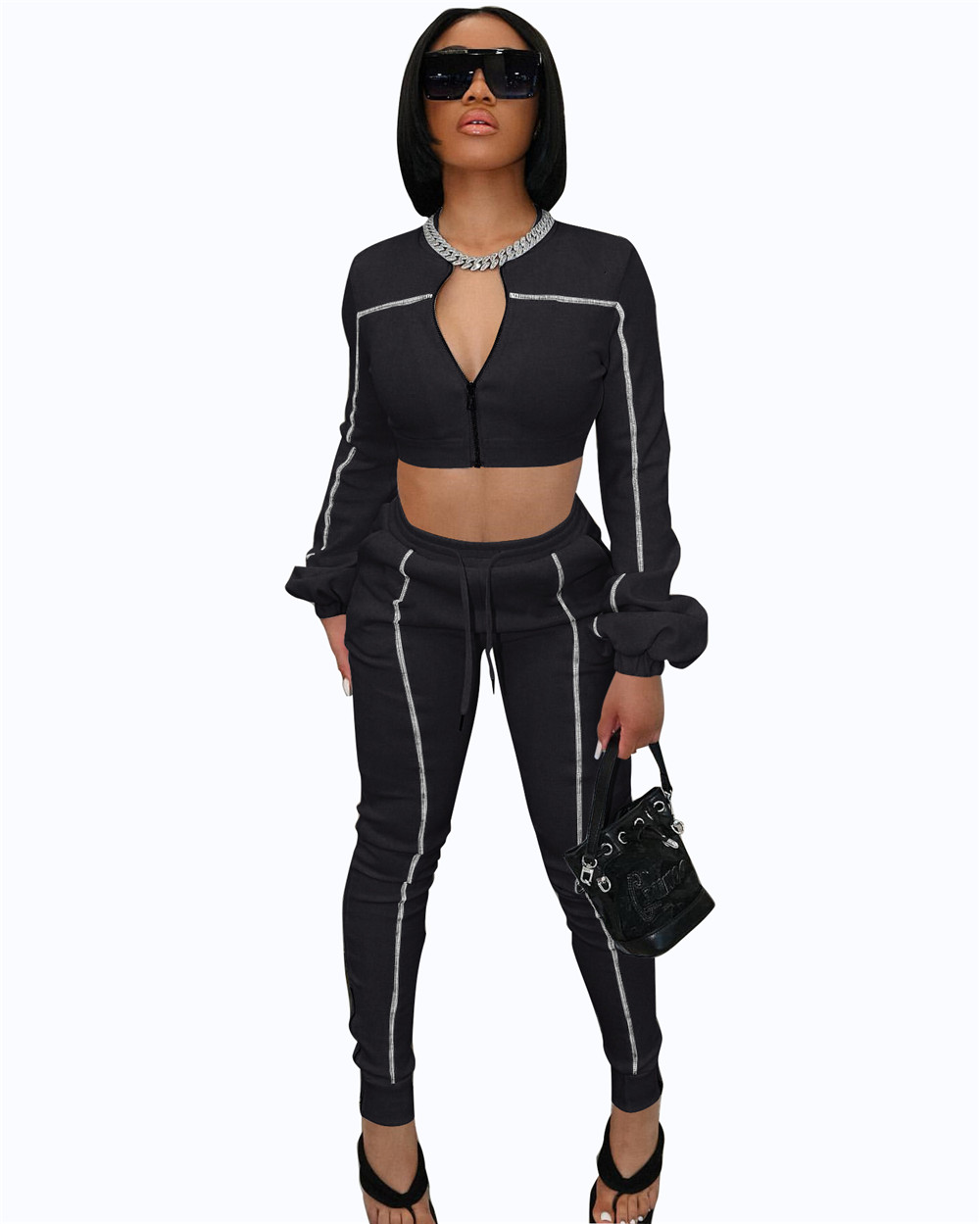 Bulk Items Wholesale Lots Fall Winter Tracksuits Women Outfits Two Piece Set Long Sleeve Jacket and Pants Matching Sweatsuits Outdoor Jogger suits Clo