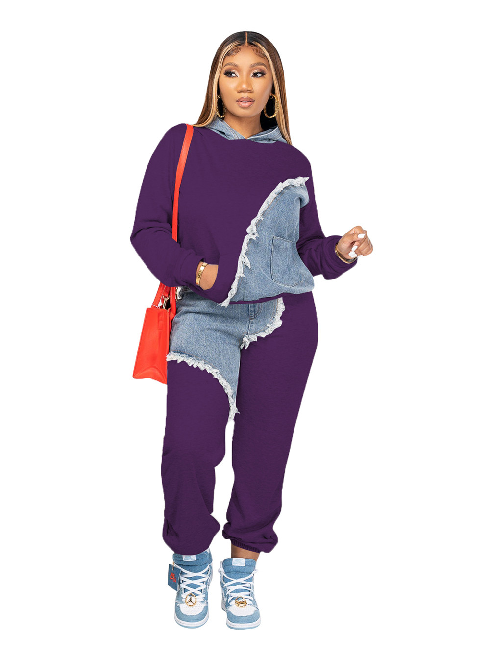 Fall Winter Jogger Suits Women Tracksuits Pullover Hooded Hoodie Sweatpants Two Piece Sets Matching Sweatsuits Casual Outfits Outdoor Sportswear 8782