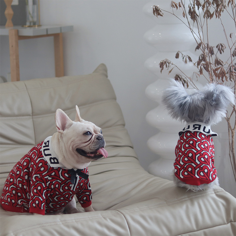 Winter Apparel Small Dog Pullover Sweater Cold Weather Cable Knitwear Classic Turtleneck Thick Warm Clothes for Chihuahua Bulldog Dachshund Pug Yorkie