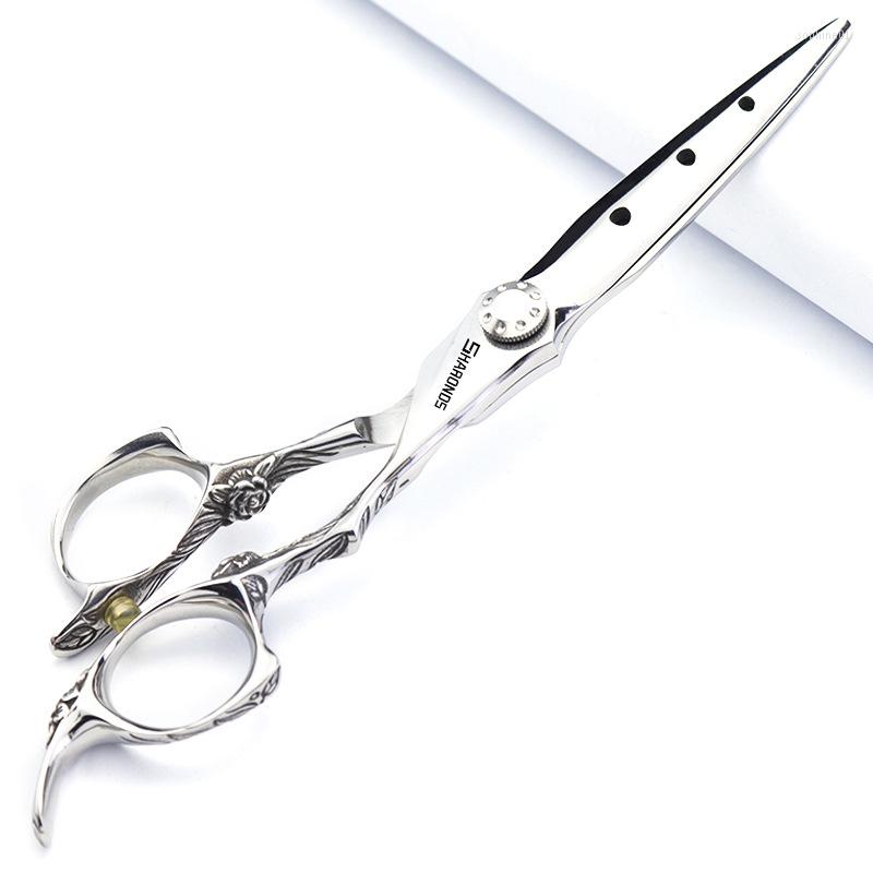 Inch Haircutting Scissors Professional Hair Salon Hairdressing Hairdresser Special Personality Handle H260303