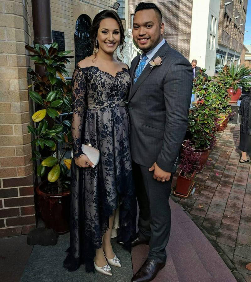 Black Off The Shoulder Plus Size Prom Dresses Lace Long Sleeve Applique Evening Gowns Hi Lo Party Dress