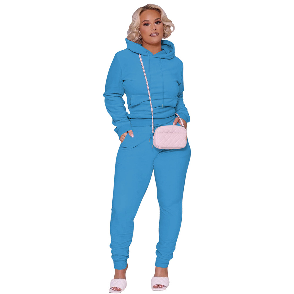 Wholesale Velvet Tracksuits Women Fall Winter Clothes Long Sleeve Sweatsuits Hooded Hoodie AND Pants Two Piece Set Matching Casual Outfits Jogging sui