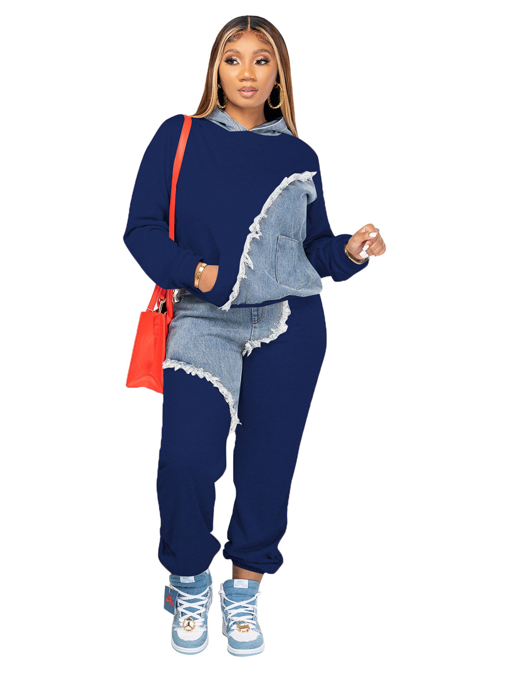 Fall Winter Jogger Suits Women Tracksuits Pullover Hooded Hoodie Sweatpants Two Piece Sets Matching Sweatsuits Casual Outfits Outdoor Sportswear 8782