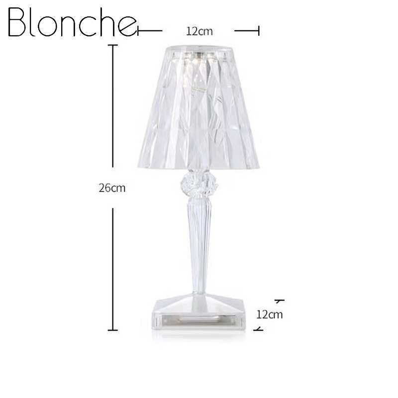 s RGB Italian Kartell Battery Touch Sensor Desk USB Bar Light Decor Restaurant Table Romantic Night light Bed Lamp 1229