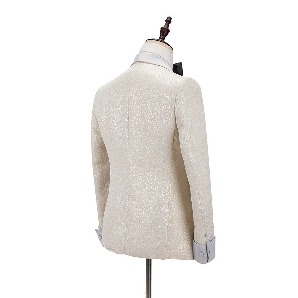 Sparkly Sequins Men Wedding Tuxedos 2 Pieces Shawl Lapel Birthday Party Man Outfits Wedding Pants Sets
