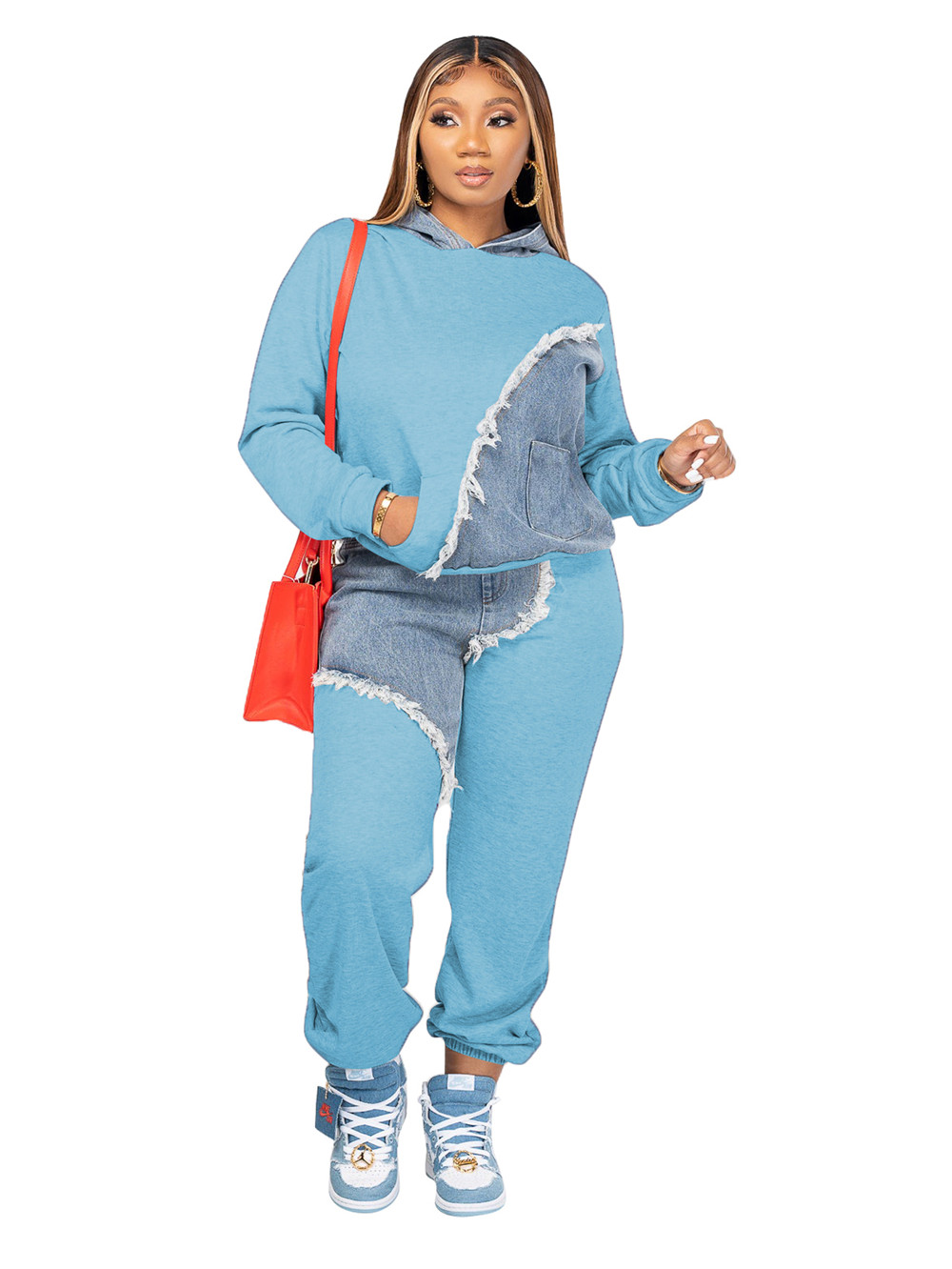 Fall Winter Jogger Suits Women Tracksuits Pullover Hooded Hoodie Sweatpants Two Piece Sets Matching Sweatsuits Casual Outfits Outdoor Sportswear 8782